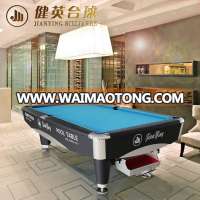 Factory Supply China Manufacturer Solid Wood Hand Carved Pool Table 8ft