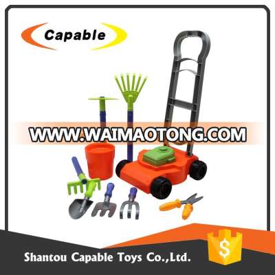 best selling lawn mower garden game plastic toy tools for kids play