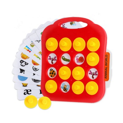 Kids educational table game toys plastic intelligent pair game memory matching board game