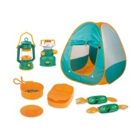 7pcs kids pop up play tent with camping gear set pretend play camping tools toys