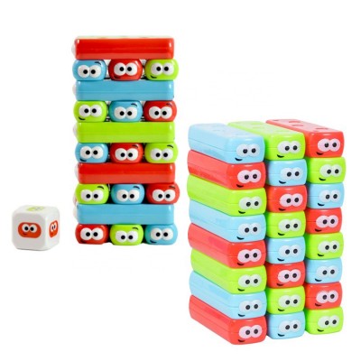 2021 Colored Stacking Jenga Game Building Blocks Party Games Toy For Kids And Adults Domino Stacker Extract Educational Toys