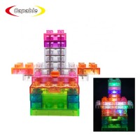 Electronic integrated circuit block engineering toy for kids stem toys plastic building blocks electronic toys with light