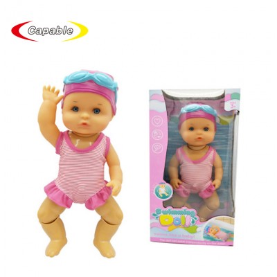 Interactive kids swim toys electric mini dolls baby moppet swimming doll vinyl toy novelties 2019 for boys and girls