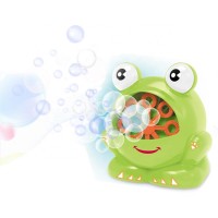 Indoor outdoor automatic electric blow bubbles frog bubble maker machine for kids