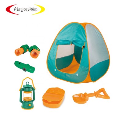 6 pieces camping tool toys set pretend play pop up tent camping tent for kids