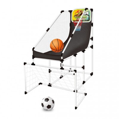 2 in 1 indoor outdoor football soccer goal basketball ring stand for kids