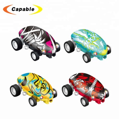 Electric 360 degree rotating mini high speed LED laser car toy