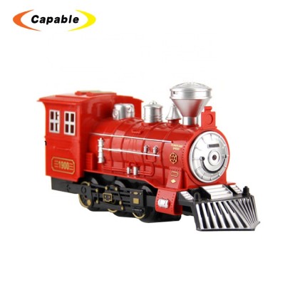 Plastic electric train toy with light music