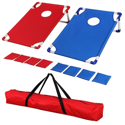 Portable PVC Framed Cornhole Boards Toss Game Set