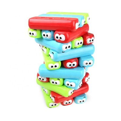 2021 Colored Stacking Jenga Game Building Blocks Party Games Toy For Kids And Adults Domino Stacker Extract Educational Toys