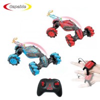 Watch control transforming twist rc stunt car remote control double sidng rock crawle rc drift car