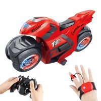 2021 gesture sensing watch control rc car 1/10 electrics storm stunt car biker toy remote control vehicle stunt motorcycle toys