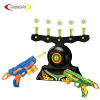 Electric hover shot target game floating ball shooting game with 2 guns and soft bullets